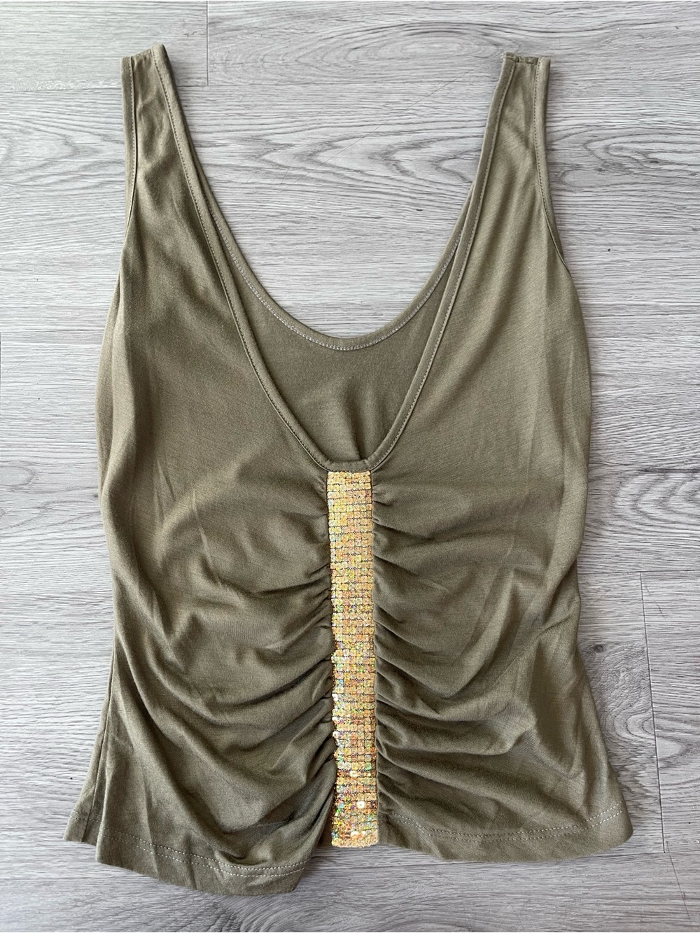 Y2K deadstock sequin tank medium